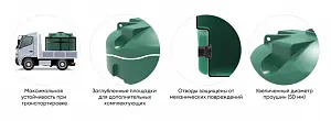 Пластиковая емкость ЭкоПром TR 8000 (Зеленый) 4